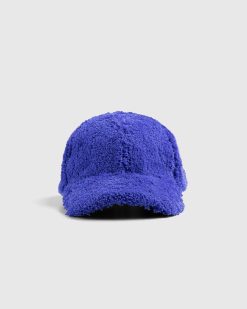 Marni Casquette De Baseball En Fausse Fourrure Floue Bleu | Chapeaux