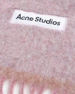 Acne Studios Echarpe A Franges En Laine Mohair Lavande | Accessoires D'Hiver