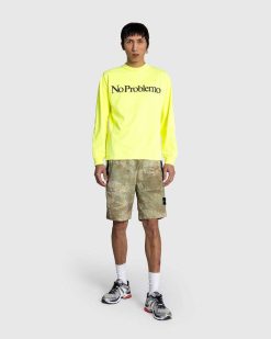 Aries No Problemo Ls Tee Jaune Fluo | T-Shirts