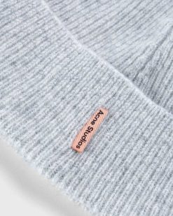 Acne Studios Bonnet Laine Cachemire Gris | Accessoires D'Hiver