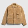 Human Made Veste De Travail En Laine Polaire Boa Melangee Beige | Vetements D'Exterieur