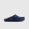 Marni Mule Veau Poils Longs Sabot Bleu | Chaussures