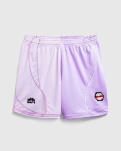 Martine Rose Short De Football Moitie Et Moitie Lilas | Shorts