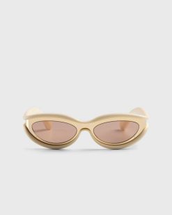 Bottega Veneta Lunettes De Soleil Sans Excuse Dore | Des Lunettes De Soleil