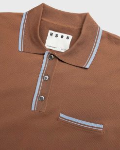 Highsnobiety HS05 Polo En Maille Manches Longues Marron | T-Shirts