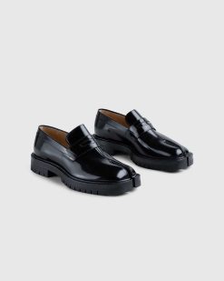 Maison Margiela Mocassins Tabi En Cuir Noir | Chaussures