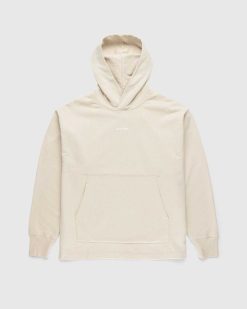 Acne Studios Sweat A Capuche Logo Coton Bio Champagne Beige | Sueurs