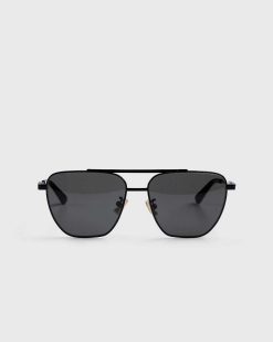 Bottega Veneta Lunettes De Soleil A Monture Carree Pilot Noir | Des Lunettes De Soleil