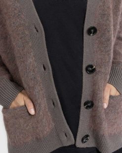 Acne Studios Cardigan Mohair Marron | Tricots