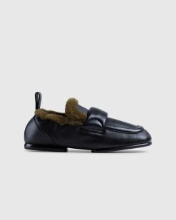 Dries van Noten Mocassins Rembourres En Fausse Fourrure Noir | Chaussures