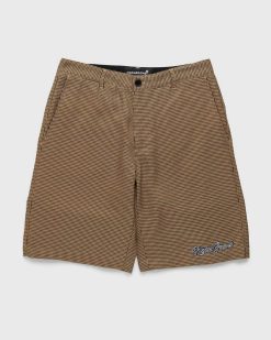 Noon Goons Short Pied-De-Poule Banned Marron | Shorts