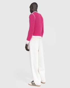 Stockholm Surfboard Club Pull Maille Col V Flou Rose | Tricots