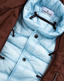 Stone Island Doudoune David-Tc Marron/Bleu | Vetements D'Exterieur