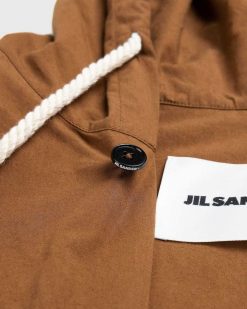 Jil Sander Surchemise A Capuche En Coton Tabac | Chemises