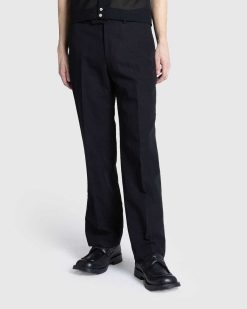 Auralee Pantalon Chino Hard Twist Finx Lin Noir | Pantalon