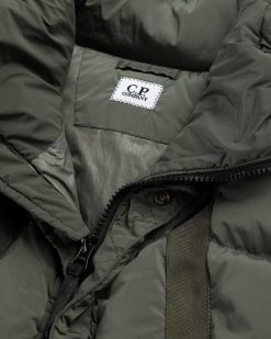 C.P. Company Veste Rembourree En Nylon Olive Night | Vetements D'Exterieur