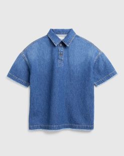 J.W. Anderson Polo En Jean Bleu Clair | Chemises