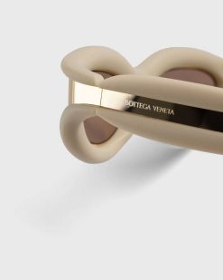 Bottega Veneta Lunettes De Soleil Sans Excuse Dore | Des Lunettes De Soleil