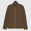 Maison Margiela Cardigan Zippe En Maille Marron | Tricots