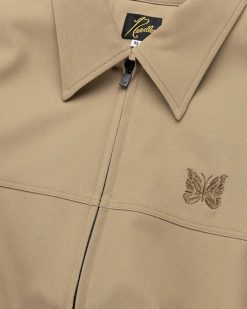 Needles Veste De Sport En Serge Cavalry Beige | Vetements D'Exterieur