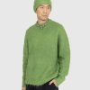 Acne Studios Pull Ras Du Cou Cheveux Vert Poire | Tricots