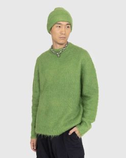 Acne Studios Pull Ras Du Cou Cheveux Vert Poire | Tricots