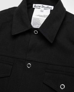 Acne Studios Veste En Serge Noir | Vetements D'Exterieur