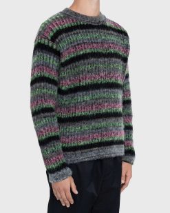 AGR Pull Ras Du Cou Fuzzy Mohair Multi | Tricots