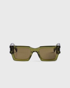 Saint Laurent Lunettes De Soleil A Monture Carree Sl 572, Vert/Marron | Des Lunettes De Soleil