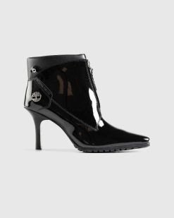 Veneda Carter Botte Mi-Haute Zippee En Cuir Verni Noir | Bottes