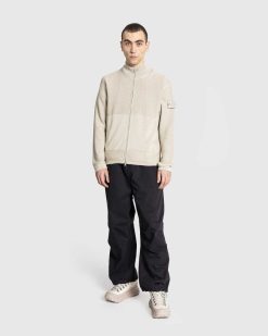 Stone Island Cardigan Demi-Zip Beige | Tricots