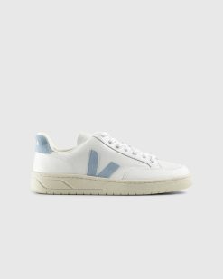 VEJA V-12 Cuir Blanc/Acier | Baskets