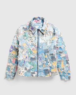 Guess USA Veste En Jean Matelassee Gusa Imprime Patchwork Gusa | Vetements D'Exterieur