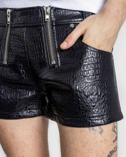 GmbH Short Rim Faux Croco Noir | Shorts