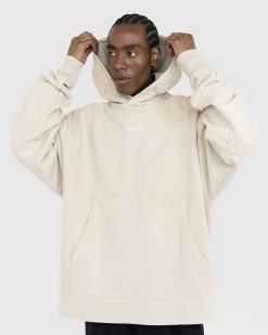 Acne Studios Sweat A Capuche Logo Coton Bio Champagne Beige | Sueurs