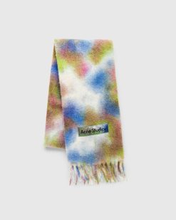 Acne Studios Echarpe Tie-Dye En Laine D'Alpaga Vert Multi | Accessoires D'Hiver