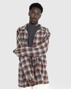 Maison Margiela Chemise Boutonnee Oversize En Laine A Carreaux Multi | Chemises