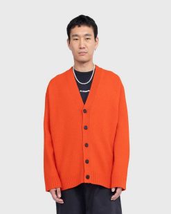 Jil Sander Cardigan Laine Coquelicot | Tricots