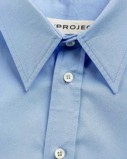 Y/Project Chemise A Logo Pince Evergreen Bleu Clair | Chemises