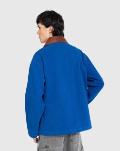 Bode Veste En Cuir Avec Languette Tan/Bleu | Vetements D'Exterieur