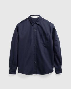 Meta Campania Collective Chemise En Coton D'Epaisseur Moyenne Non Doublee Pablo Bleu Nuit | Chemises