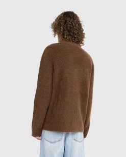 Séfr Cardigan Kaito Marron Mohair | Tricots