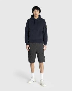 Stone Island Sweat A Capuche Polaire Bleu Marine | Sueurs