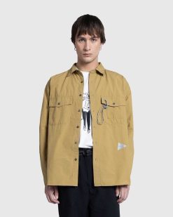 And Wander Chemise Cordura Typewriter Ls Beige | Chemises