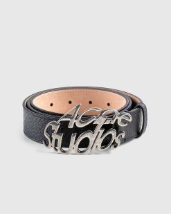 Acne Studios Ceinture A Boucle Logo Noir | Ceintures