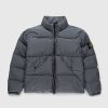 Stone Island Doudoune En Nylon Recycle Teinte En Vetement Gris Plomb | Vetements D'Exterieur