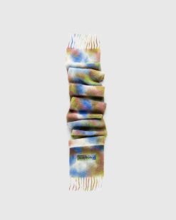 Acne Studios Echarpe Tie-Dye En Laine D'Alpaga Vert Multi | Accessoires D'Hiver