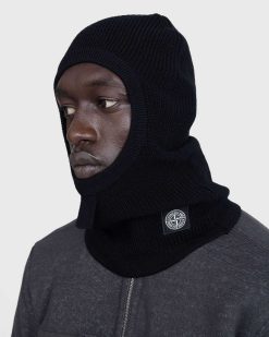 Stone Island Cagoule En Laine Noir | Accessoires D'Hiver