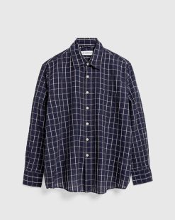 Our Legacy Chemise Ci-Dessus Carreaux Mediterraneens Fonces | Chemises