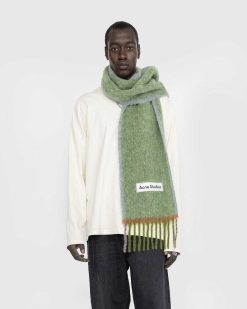 Acne Studios Echarpe Laine Mohair Vert Herbe | Accessoires D'Hiver